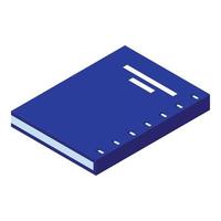 blauw boek icoon, isometrische stijl vector