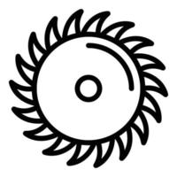 timmerwerk circulaire blad icoon, schets stijl vector