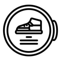 schoen reparatie logo icoon, schets stijl vector