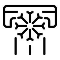 lucht conditioning en sneeuwvlok icoon, schets stijl vector