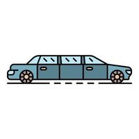 limousine auto icoon kleur schets vector