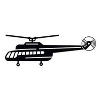 passagier helikopter icoon, gemakkelijk stijl vector