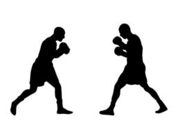 vector illustratie van boksers silhouet