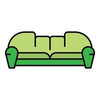 hal sofa icoon kleur schets vector