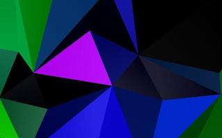donkere veelkleurige, regenboog vector glanzende driehoekige sjabloon.