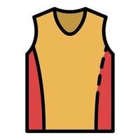 basketbal hesje icoon kleur schets vector