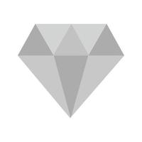 diamant vlak grijswaarden icoon vector