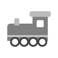 speelgoed- trein ik vlak grijswaarden icoon vector