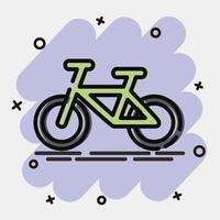 icoon fiets. vervoer elementen. pictogrammen in grappig stijl. mooi zo voor afdrukken, affiches, logo, teken, advertentie, enz. vector