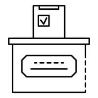 stemming doos icoon, schets stijl vector