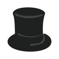 hoed vlak grijswaarden icoon vector