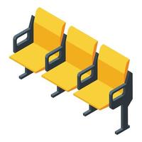 basketbal stoelen icoon, isometrische stijl vector