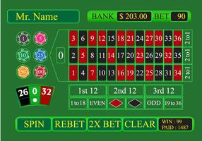 Online roulette app vector