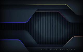 modern abstract zwart dimensie overlappen lagen met groente, oranje, blauw en geel licht ontwerp achtergrond. eps10 vector