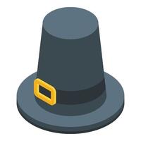 hoed icoon, isometrische stijl vector
