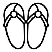 strand sandalen icoon, schets stijl vector