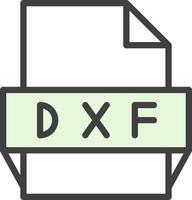 dxf het dossier formaat icoon vector