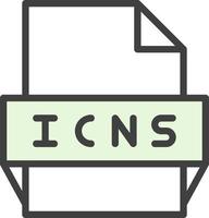 icns het dossier formaat icoon vector