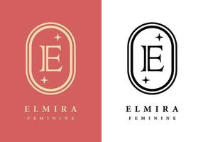 brief e logo, perfect voor salons, kuuroorden, en anderen. vector