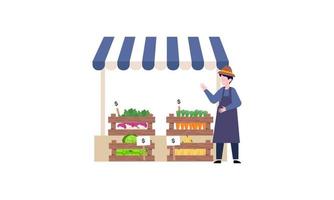 boeren markt concept illustratie vector