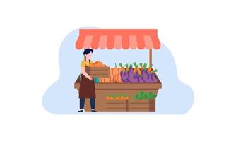 boeren markt concept illustratie vector