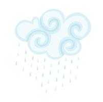 regenachtig wolk tekenfilm illustratie vector clip art