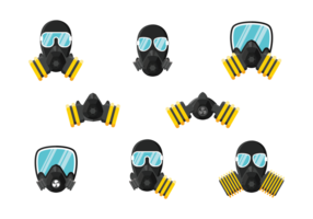 Respirator Pictogrammen Vector