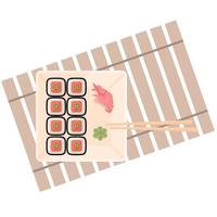 set van sushi vector