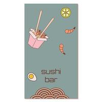 sushi bar folder vector