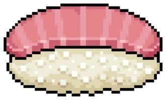 pixel kunst Toro nigiri sushi Japans voedsel vector icoon voor 8 bit spel Aan wit achtergrond