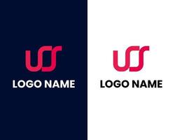 brief u en s modern bedrijf logo ontwerp sjabloon vector