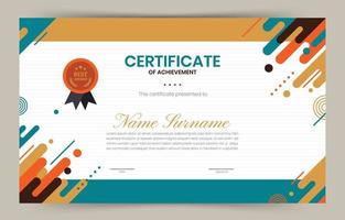 certificaat van prestatie in vlak modern ontwerp vector