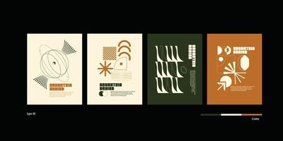 neomodern esthetiek van brutalisme ontwerp vector poster Hoes lay-out gemaakt met abstract elementen en meetkundig vormen, nuttig voor poster kunst, website ontwerp, album Hoes afdrukken, prima kunsten afbeeldingen.