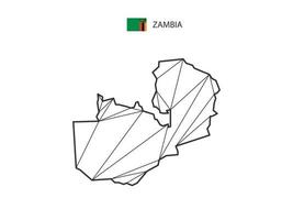 mozaïek- driehoeken kaart stijl van Zambia geïsoleerd Aan een wit achtergrond. abstract ontwerp voor vector. vector