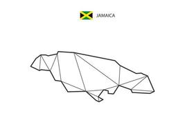 mozaïek- driehoeken kaart stijl van Jamaica geïsoleerd Aan een wit achtergrond. abstract ontwerp voor vector. vector