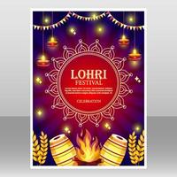 lohri festival poster sjabloon vector