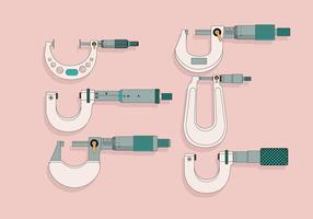 Micrometer Kleur Grijs Vector