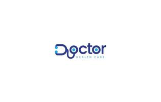 vector blauw dokter logo of dr logo logo sjabloon