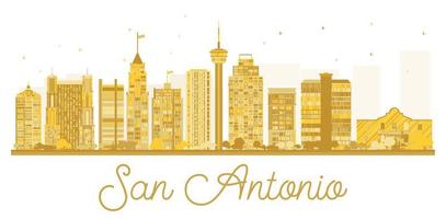 san antonio stad horizon gouden silhouet. vector