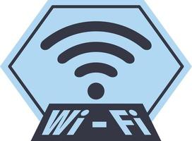 vlak stijl Wifi icoon. netwerk symbool voor internet verbinding. vector