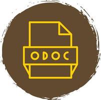 odoc het dossier formaat icoon vector