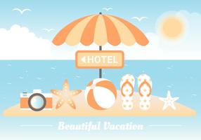 Gratis Summer Beach Elements Background vector