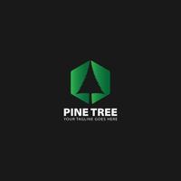 pijnboom boom logo ontwerp vector beeld