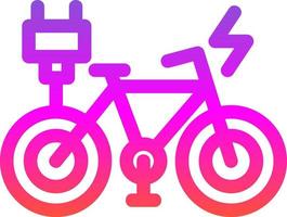 elektrische fiets platte pictogram vector