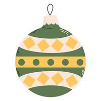 Kerstmis speelgoed- en bal in wijnoogst stijl. Kerstmis ornament vector