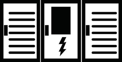 accu energie opslagruimte systeem icoon Aan wit achtergrond. oplaadbaar lithium-ion accu energie opslagruimte teken. rooster backup systeem symbool. vlak stijl. vector