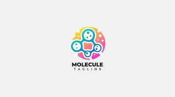 molecuul symbool icoon logo ontwerp vector illustratie