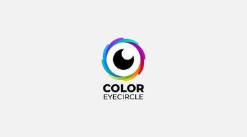 creatief kleur oog logo ontwerp concept vector