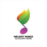 melodie logo kleurrijk helling stijl vector