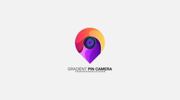 helling pin camera logo ontwerp vector logo ontwerp